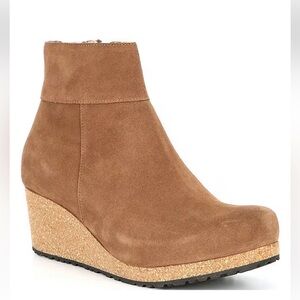 NEW Papillio by Birkenstock Ebba Suede Cork Wedge Boots 41 / 10